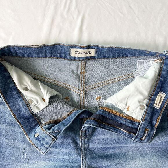 Madewell High Rise Slim Boyjean Raebrook 26 Tall Distressed Eco‎ Preppy Festival - Picture 4 of 10